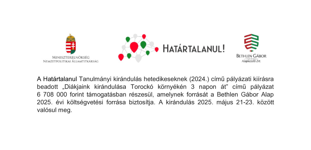 A Határtalanul Tanulmányi kirándulás hetedikeseknek1