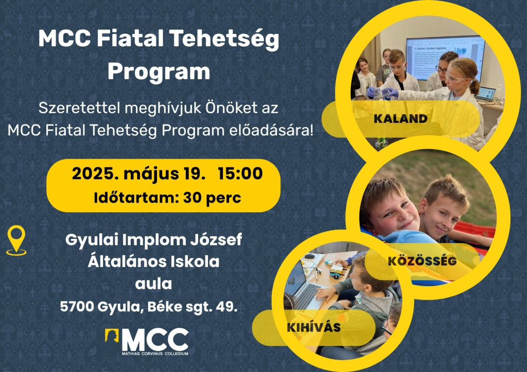 MCC FIT plakát Implom iskola 4.évfolyam